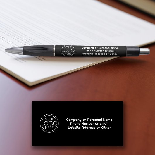 Basic Kantoor Business Logo Contactgegevens Tekst  Pen