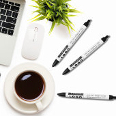 Basic Kantoor Business Logo en Text Blue Ink Zwarte Inkt Pen