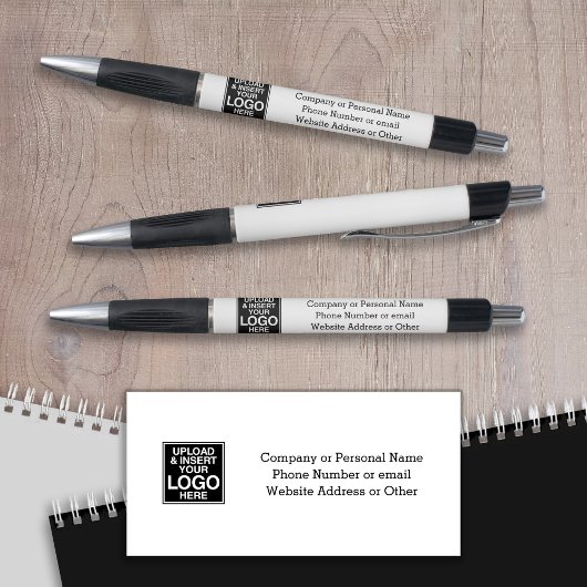 Basic Kantoor Business Logo met 3 regels tekst Pen