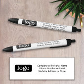 Basic Kantoor Business Logo met 3 regels tekst Zwarte Inkt Pen