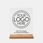 Basic Kantoor Business Logo met contactgegevens Acryl Bord (Voorkant)