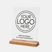 Basic Kantoor Business Logo met contactgegevens Acryl Bord (Hoek)