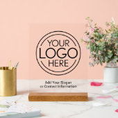 Basic Kantoor Business Logo met contactgegevens Acryl Bord (Huwelijk)
