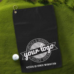 Basic Kantoor Business Logo met contactgegevens Golfhanddoek<br><div class="desc">Voeg je bedrijfsgegevens toe voor promotionele producten met een laag aantal objecten. Een groot cadeau voor een klein kantoor of uniek geschenk. Adverteer je bedrijf wanneer je op de golfbaan bent.</div>