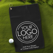 Basic Kantoor Business Logo met contactgegevens Golfhanddoek