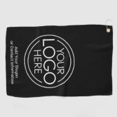 Basic Kantoor Business Logo met contactgegevens Golfhanddoek (Horizontaal)