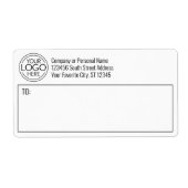 Basic Kantoor Business Logo met ruimte voor verzen Etiket (Voorkant)