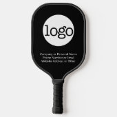 Basic Kantoor Business Logo & Text KAN zwart UITGE Pickleball Paddle (Achterkant)