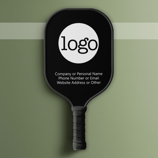 Basic Kantoor Business Logo & Text KAN zwart UITGE Pickleball Paddle
