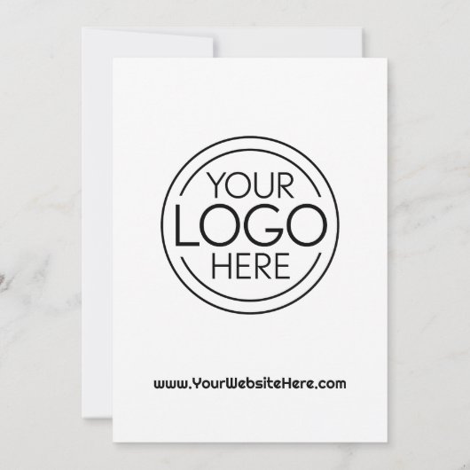 Basic Kantoor of Business Logo Open Huis Kaart (Achterkant)