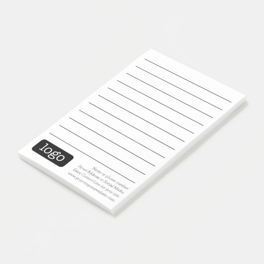 Basic Kantoor of Business Logo Post-it® Notes (Schuin)