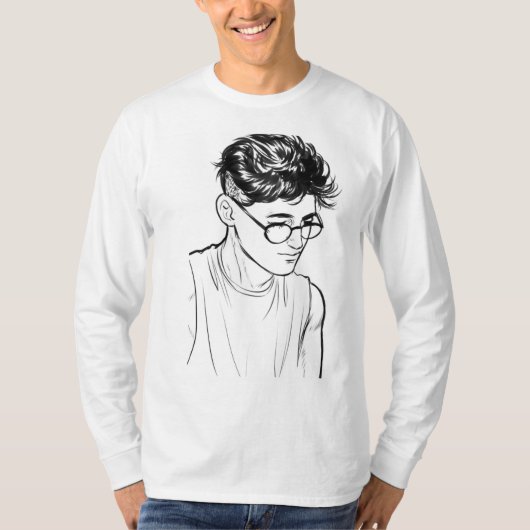 Basic lange mouw full shirt (Voorkant)