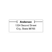 Basic Last Name Return Address Template Zelfinktende Stempel (Design)