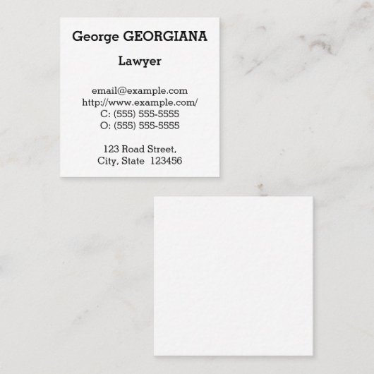 Basic Law Professional Visitekaartje (Voorkant / Achterkant)