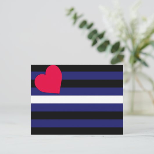 Basic Leather Pride Flag Briefkaart (Staand voorkant)