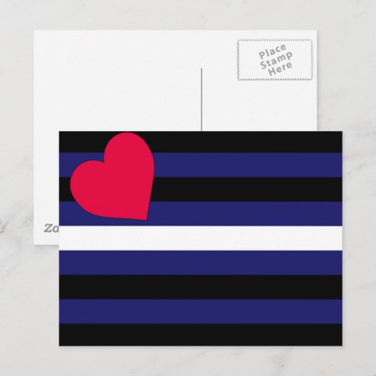 Basic Leather Pride Flag Briefkaart (Voorkant / Achterkant)