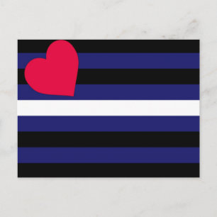 Basic Leather Pride Flag Briefkaart
