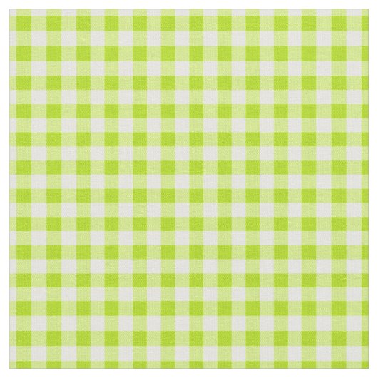 Basic Lime Green Gingham Stof (Close Up)