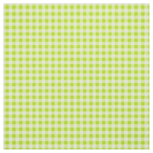 Basic Lime Green Gingham Stof (Swatch)