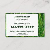 Basic List Call to Action Garden Maintenance Visitekaartje (Achterkant)