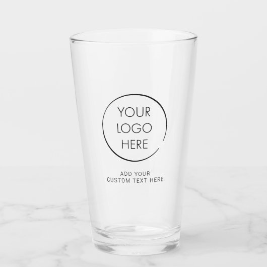 Basic Logo Custom, Business of Marketing Glas (Voorkant)