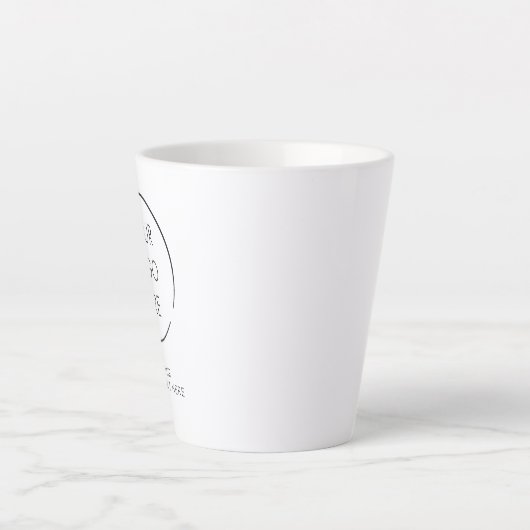 Basic Logo Custom, Business of Marketing Latte Mok (Voorkant)