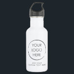 Basic Logo Custom, Business of Marketing Waterfles<br><div class="desc">Voeg uw logo en tekst toe aan de creëer van een koele flesje met aangepast water voor uw bedrijf of gebeurtenis. Deze flessen zijn geweldig voor marketing en promotie.</div>