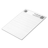 Basic Logo QR-code Black Line College Rule Notitieblok (Schuin)