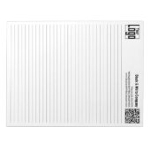 Basic Logo QR-code Black Line College Rule Notitieblok (Voorkant)