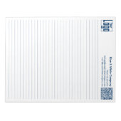 Basic Logo QR-code Blue Line College Rule Notitieblok (Voorkant)