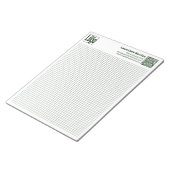 Basic Logo QR-code Green Grid Graph Calcpad Notitieblok (Schuin)