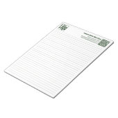 Basic Logo QR-code Green Line College Rule Notitieblok (Schuin)