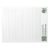 Basic Logo QR-code Green Line College Rule Notitieblok (Voorkant)