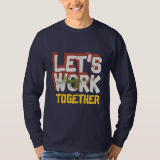 Basic Long Sleeve Laten we samenwerken met Navy Bl T-shirt