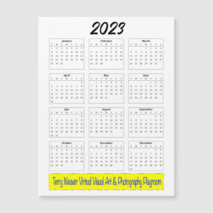 Basic - Maandelijkse kalender 2023 met horizontale