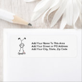 Basic Male Stick Figuur Gymast T-shirts en geschen Etiket (Insitu)