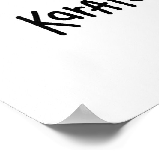 Basic Male Stick Figuur Karate T-shirts en cadeaut Poster (Hoek)