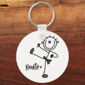 Basic Male Stick Figuur Karate T-shirts en cadeaut Sleutelhanger (Voorkant)