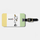 Basic Male Stick Figuur T Baseball T-shirts en cad Bagagelabel (Voorkant horizontaal)