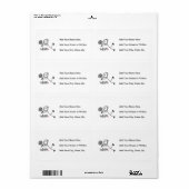 Basic Male Stick Figuur Volleyball Etiket (Full Sheet)