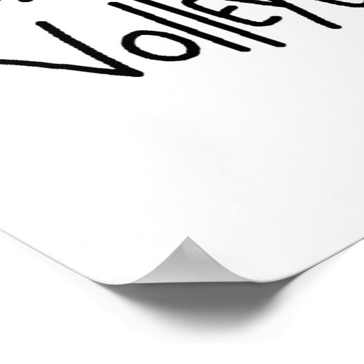 Basic Male Stick Figuur Volleyball Poster (Hoek)