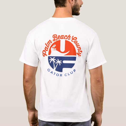 Basic mannen verkocht 2-ZIJDIG FLORIDA & LOGO T-sh T-shirt (Achterkant)