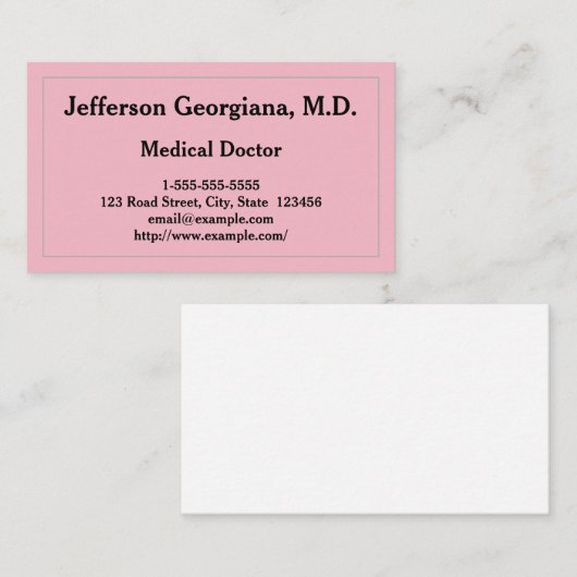 Basic Medical Doctor Visitekaartje (Voorkant / Achterkant)