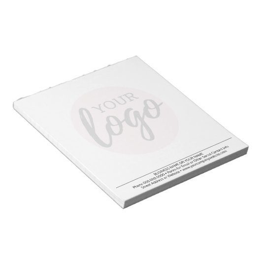 Basic met Business Logo Watermerk op achtergrond Notitieblok (Schuin)