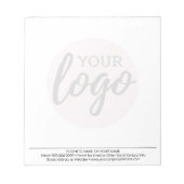 Basic met Business Logo Watermerk op achtergrond Notitieblok (Voorkant)