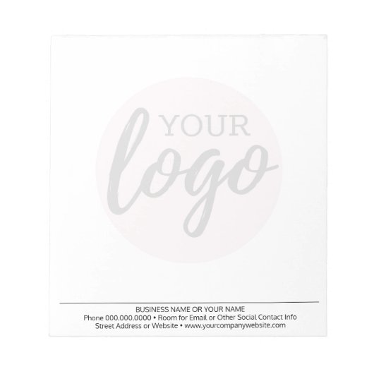 Basic met Business Logo Watermerk op achtergrond Notitieblok (Voorkant)