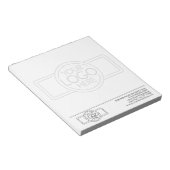 Basic met Business Logo Watermerk op achtergrond Notitieblok (Schuin)