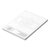 Basic met Business Logo Watermerk op achtergrond Notitieblok (Linkerzijde)