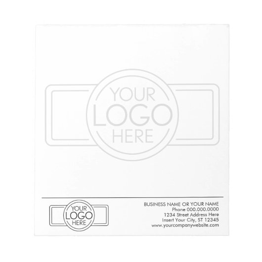 Basic met Business Logo Watermerk op achtergrond Notitieblok (Voorkant)