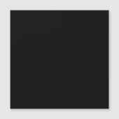 Basic Minimaal Solid Black Magnetische Uitnodiging (Voorkant)